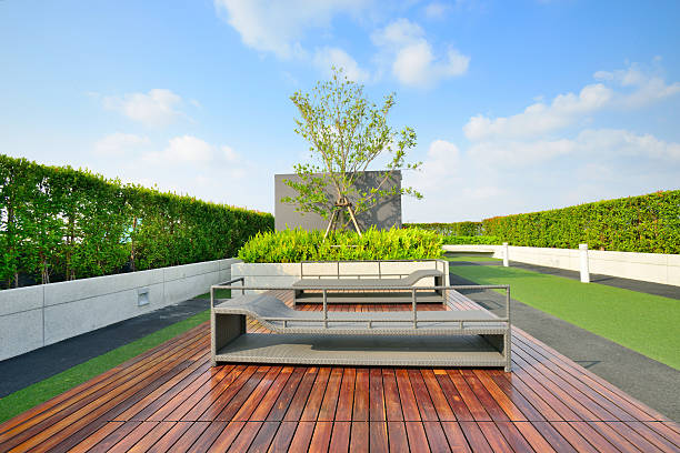istock Landscape of garden on rooftop 475513497