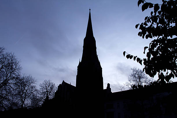 istock Silhouette of church dome in Berlin backlit 475513815