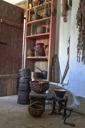 Old Rustic Kitchen Interior 