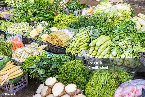 Vegetable Market Stock Photo - Download Image Now - 2015, Asia, Carrot