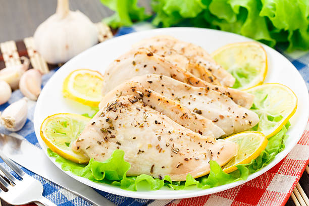 istock Chicken breast with lemon and garlic 475530873