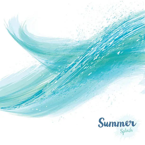 Vector illustration of Summer splash
