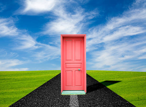 istock Door on the road 475536130