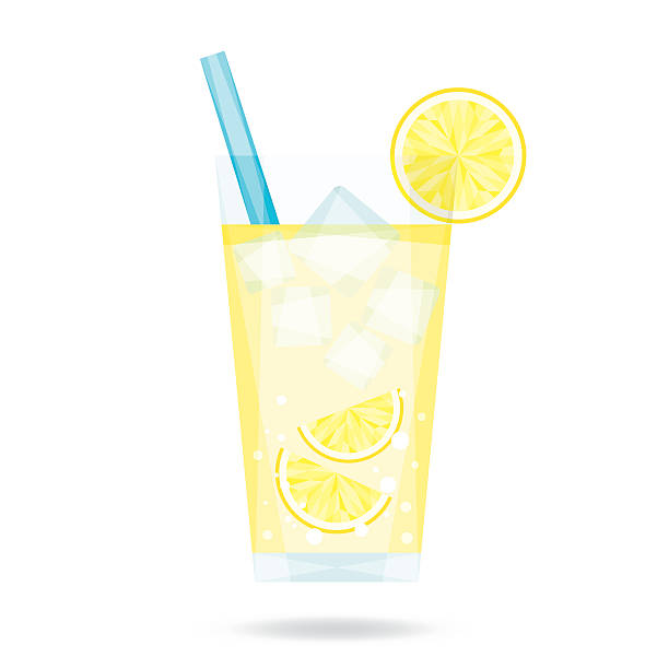Lemonade Vector illustration of cold lemonade.  ice clipart stock illustrations