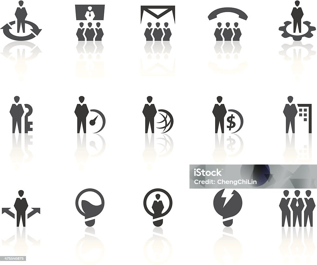 Management Icons | Simple Black Series Management features related vector icons for your design and application. Meeting stock vector