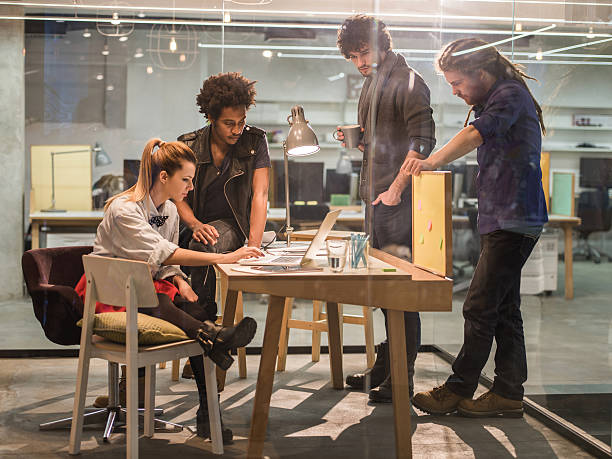 istock Creative team planning a new project on meeting in office. 475543036