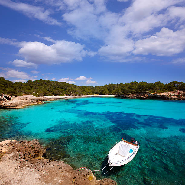 Menorca Cala en Turqueta Ciutadella turquoise Mediterranean at Balearic islands