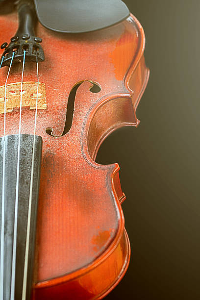 istock Close up of shiny violin 475544489
