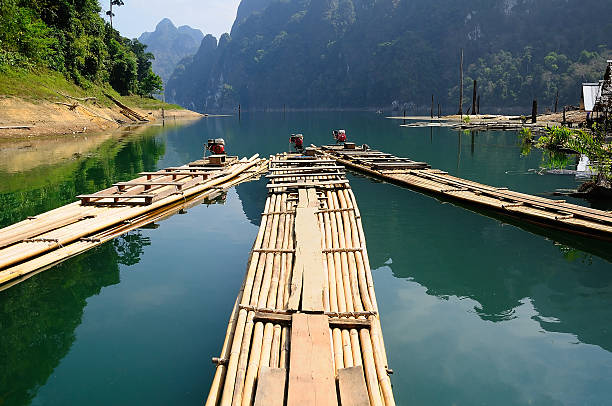 istock Bamboo rafting in Ratchaprapa dam Suratthani, Thailand 475546579