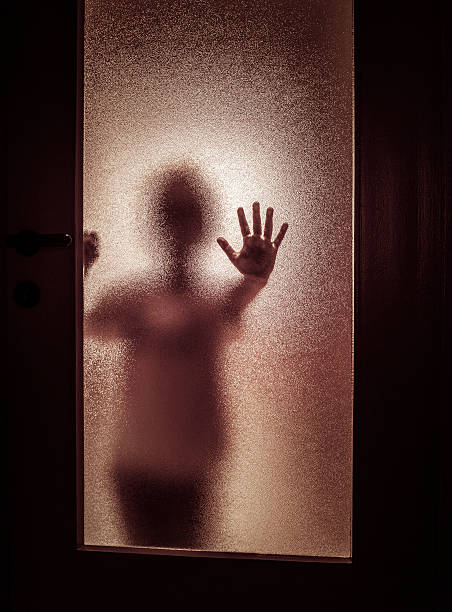 istock Boy Behind Door. Do Not Enter, Toned 475547264