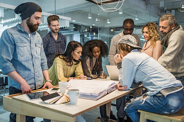 istock Start up team planning a new project in the office. 475548440