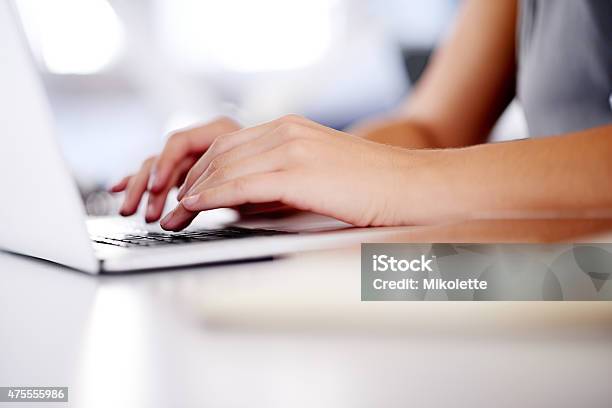 Hard At Work Stock Photo - Download Image Now - Computer Keyboard, Laptop, Using Laptop