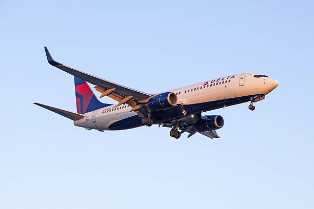 Los Angeles, California, USA - MAY 24, 2015. Delta Air Lines Boeing 737-832 lands at Los Angeles Airport (LAX) on May 24, 2015. Delta is one of the biggest airlines in the world serve over 300 destinations.