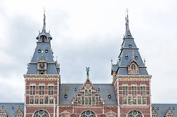 Beautiful view on the completely renovated National state museum in Amsterdam, the Netherlands.