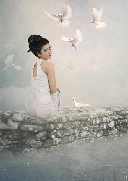 istock Young girl in white dress 475559016