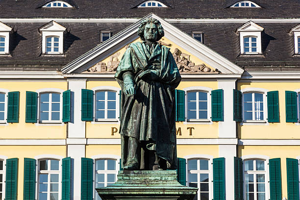 Beethoven statue Beethoven statue in front of the historical main post office in Bonn, Germany ludwig van beethoven photos stock pictures, royalty-free photos & images