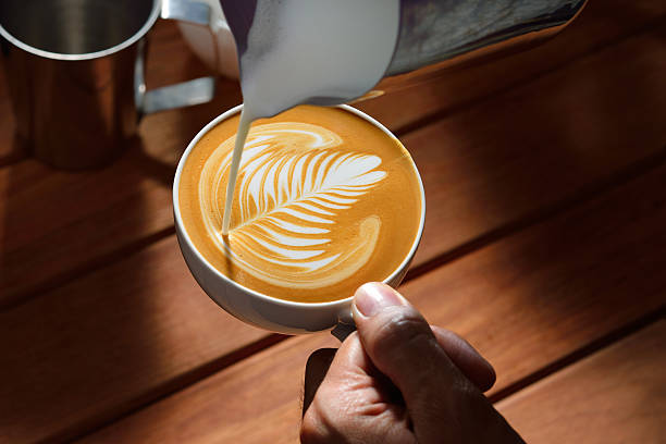 latte art - froth art zdjęcia i obrazy z banku zdjęć