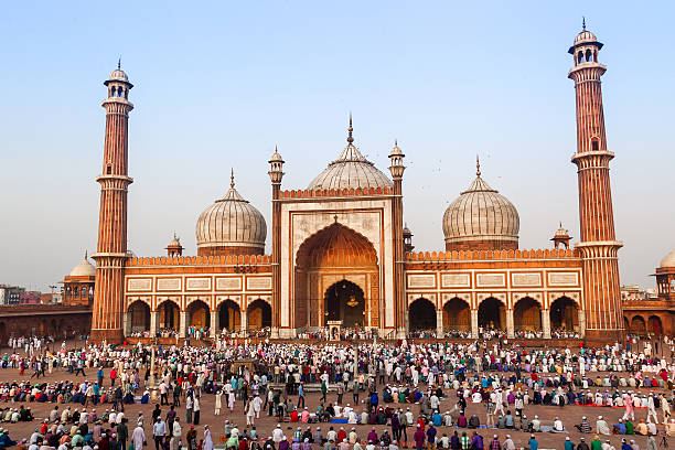 jama masjid, delhi, inde - friday mosque photos et images de collection