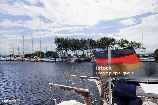 Boats With Germany Flag Stock Photo - Download Image Now - Blue, Europe, Fehmarn