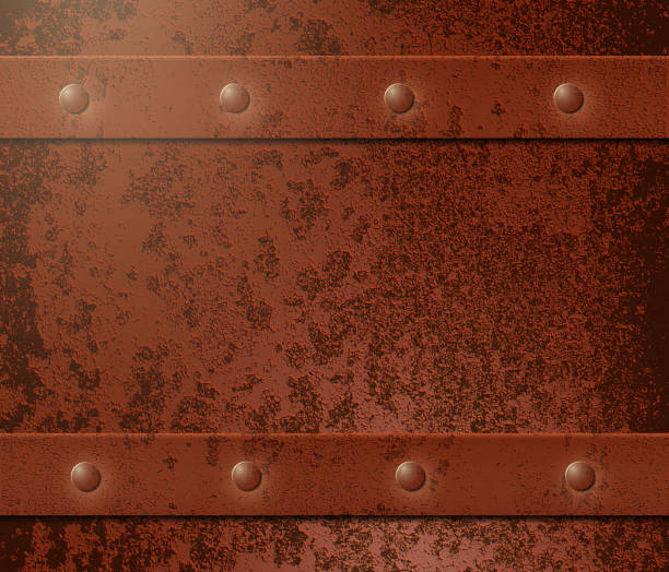 grunge door Rusty metal grunge background, illustration clip-art rivet stock illustrations