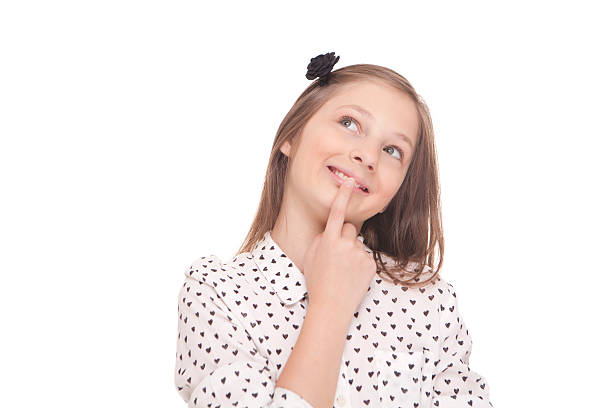 istock Cute girl wondering 475566146