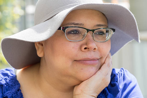 istock Cancer Patient Wears Hat For Sun Protection 475566172