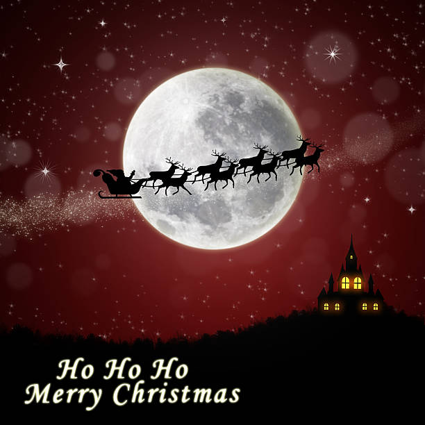 istock Illustration Santa on Christmas Eve night 475569225