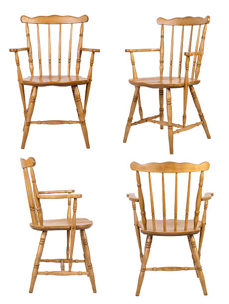 istock Wooden chair isolated on white background 475570110