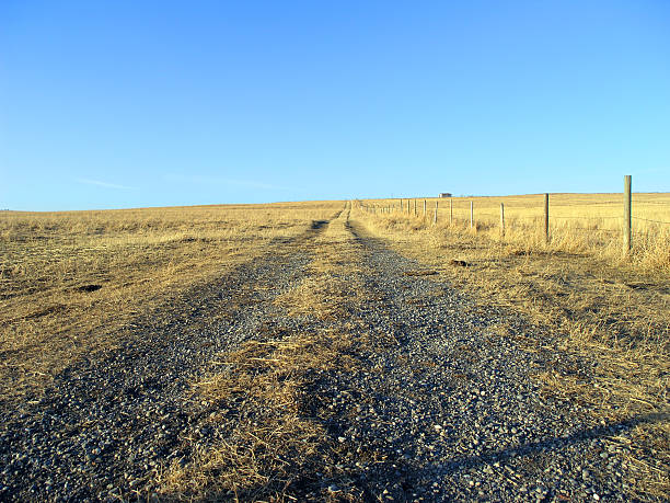 vazio prairie - alberta prairie farm fence - fotografias e filmes do acervo