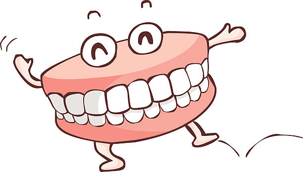 Happy Denture Dancing Show Vector Stock Illustration - Download Image Now -  Dentures, Humor, 2015 - iStock