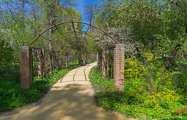 istock Pergola in a park. The beginning of May. 475580024