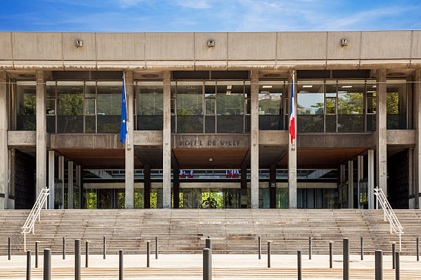 Town Hall of Grenoble city stock photo