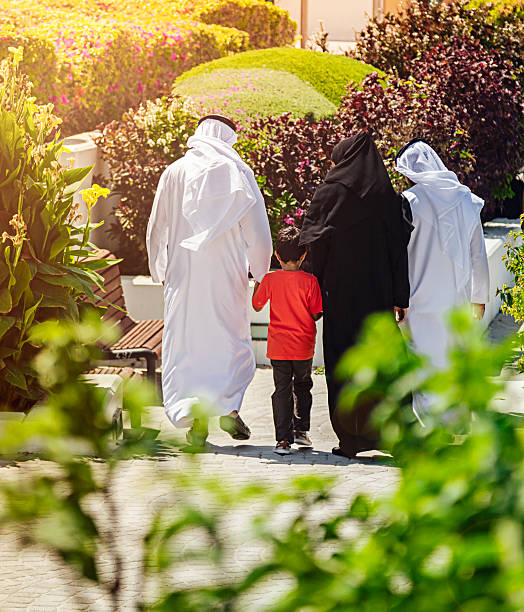 Three Generation Arab Family Enjoying at Park