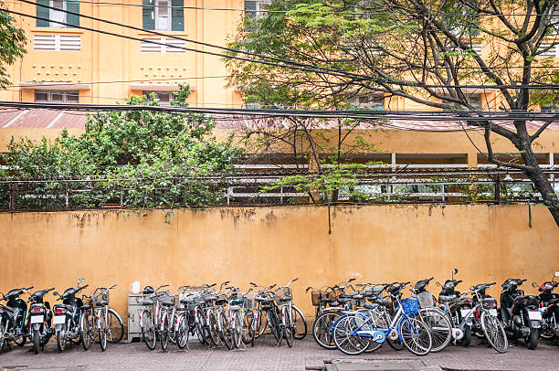 istock Motorcycles And Bicycle Parked In HCMC, Vietnam 475586731