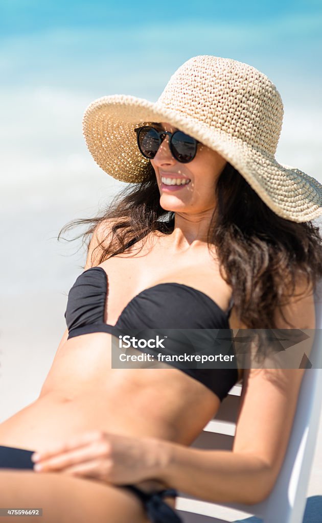 fashion woman at the seaside caribbean 2015 Stock Photo