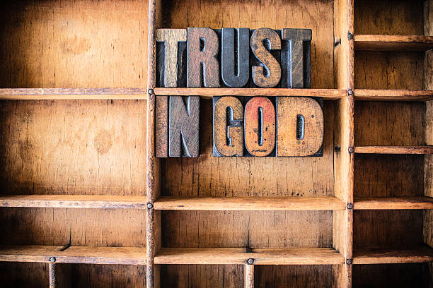istock Trust in God Concept Wooden Letterpress Theme 475602542