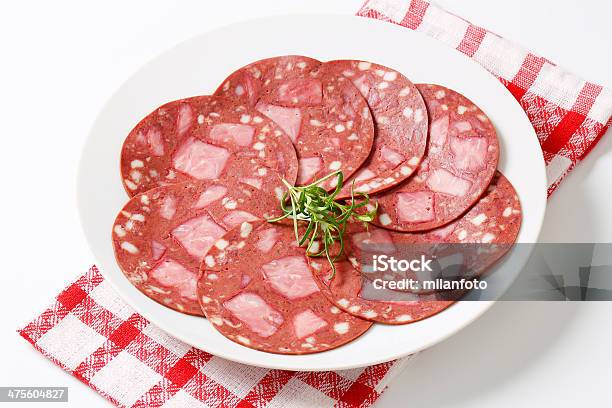 Headcheese Slices Stock Photo - Download Image Now - Appetizer, Checked Pattern, Close-up