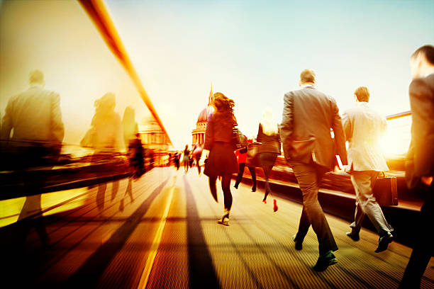 Commuter Rush Hour Travel Waking Business Concept
