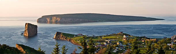 istock Panoramic view of Perce village and Perce Rock, Quebec 475609620