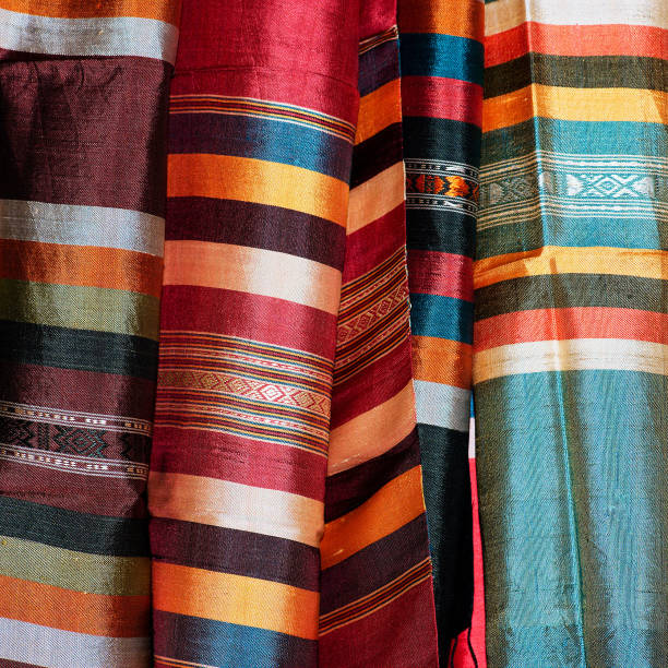 istock colorful Thailand Silk Backgrounds/Texture 475611977