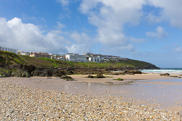 istock Fistral beach Newquay North Cornwall UK sand and blue sky 475613272