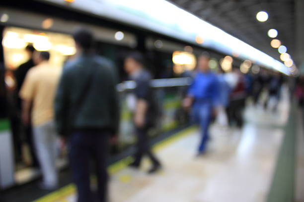 istock Blur background, people take the subway 475614038