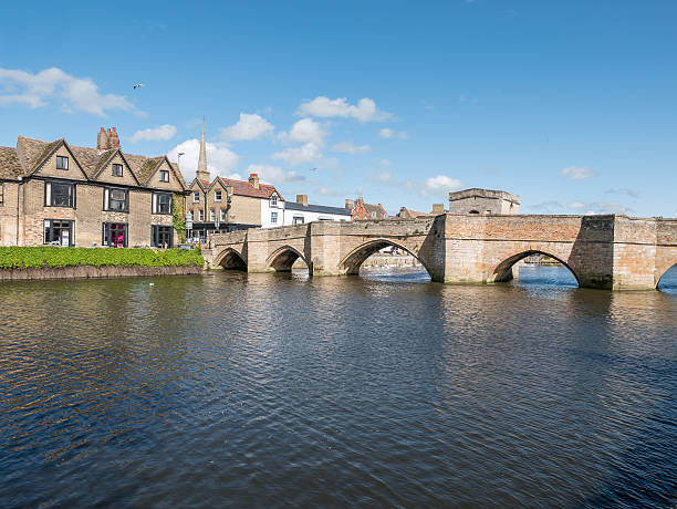 St.Ives in Cambridgeshire, UK The old toll bridge over the river Great Ouse in St.Ives, Cambridgeshire, UK cambridgeshire stock pictures, royalty-free photos & images