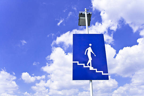 Information sign showing stairs