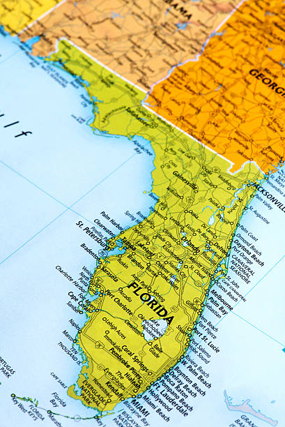 istock Map of Florida State in USA 475626690