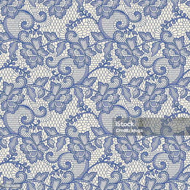 Lace Seamless Pattern Stock Illustration - Download Image Now - Lace - Textile, Flower, Floral Pattern