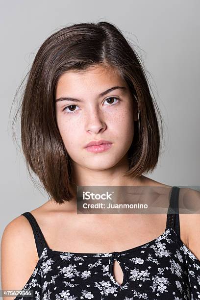 Serious Teenage Girl Stock Photo - Download Image Now - 14-15 Years, One Person, Portrait