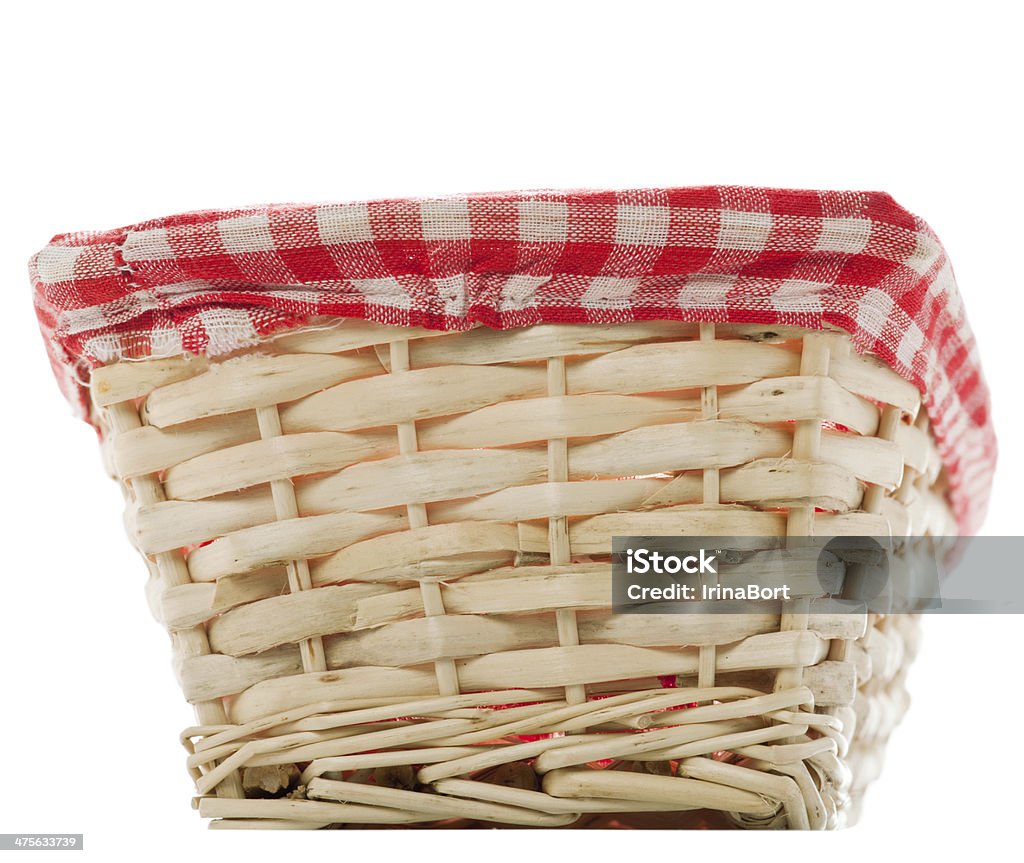 Pão cesta de vime isolado - Foto de stock de Cena Não-urbana royalty-free