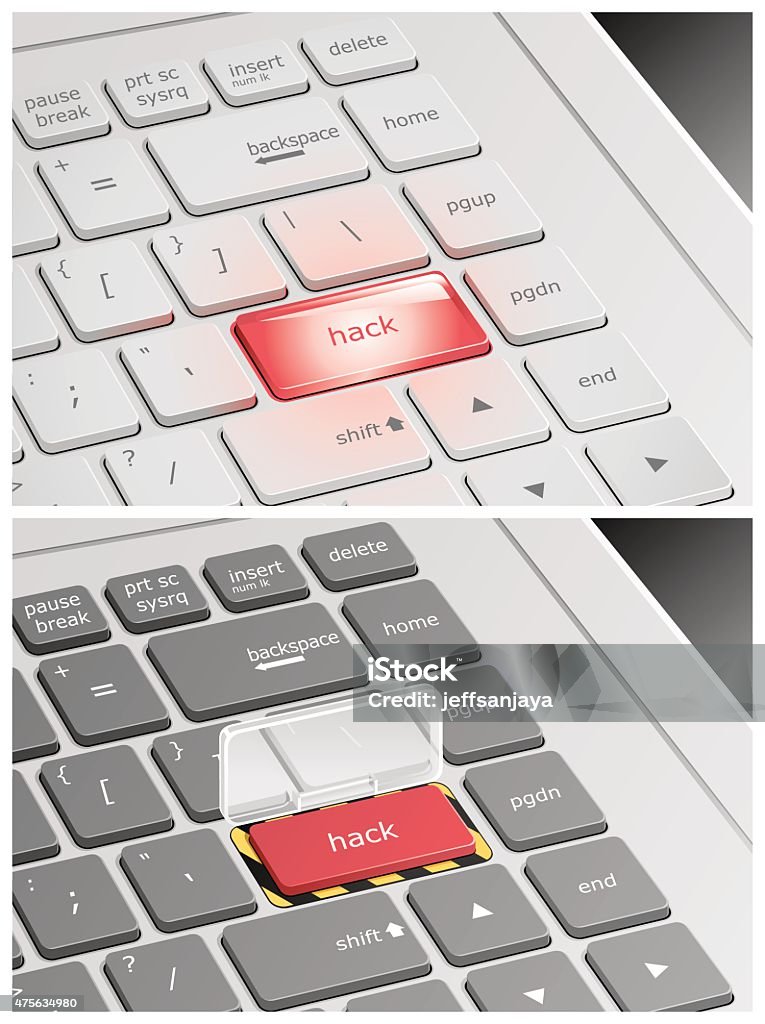 Hack Buttons Images Laptop Keyboard With Hack Buttons Stock Illustration - Download Image ...