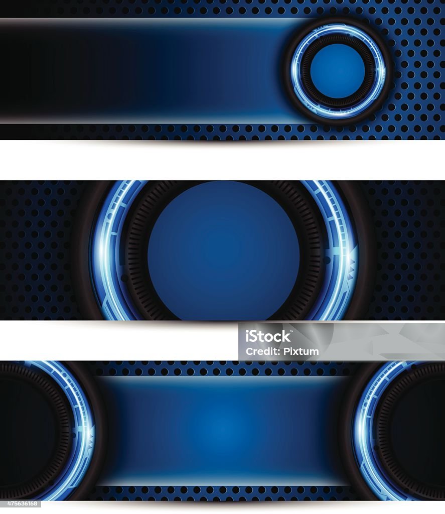 Computer Abstract Banner Set Of Vector Abstract Technology Concept Banner Stock Illustration ...